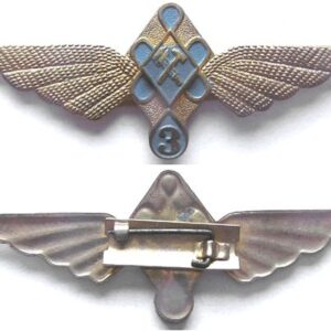 AF120. MONGOLIA - MECHANIC 3rd CLASS WING, gilt brass