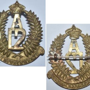 B04/035. 12th REINFORCEMENTS cap badge, A over 12