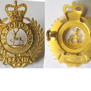 B06/125. NELSON, MARLBOROUGH & W.C. REGt. gilt cap badge QC