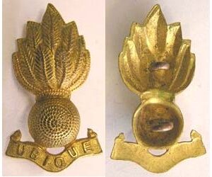 B08/171a. ROYAL N.Z. ENGINEERS large gilt UBIQUE collar badge