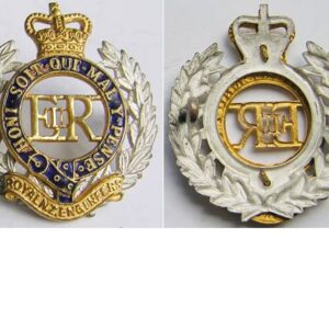B08/165. ROYAL N.Z. ENGINEERS cap, silver, gilt & enamel