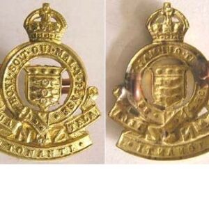 B08/277. ROYAL NZ ARMY ORDNANCE CORPS brass collar badge