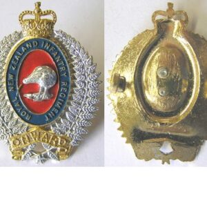 B09/001. ROYAL N.Z. INFANTRY REGIMENT anodised cap badge