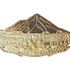 B09/029. TARANAKI RIFLES REGT. 150th ANN. BADGE, brass
