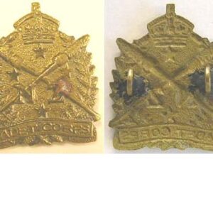 B10/018. NZ CADET CORPS brass cap badge, kings crown