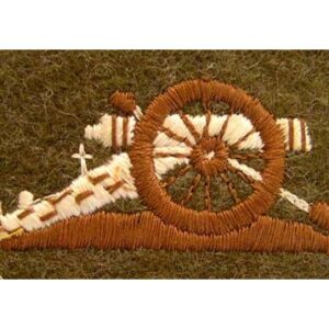 B10/071f. ROYAL NZ ARTILLERY woven right sleeve patch on wool