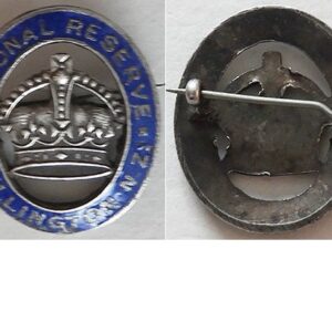B11/007. NATIONAL RESERVE WELLINGTON NZ lapel badge, silver