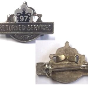 B11/042. NZ RETURNED SERVICES ASSOCIATION (RSA) BADGE, silver