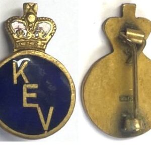 B11/074. KING’S EMPIRE VETERAN BADGE, blue enamel gilt brass