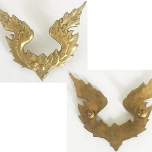 CAM071. CAMBODIAN UNIDENTIFIED CAST BRASS HAT BADGE, pre-1975