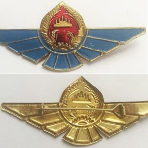 CAM219. P.R. OF KAMPUCHEA WINGED AIRFORCE BADGE, gilt