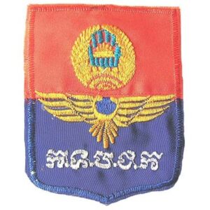 CAM315. STATE OF CAMBODIA AIRFORCE SLEEVE PATCH, cotton woven