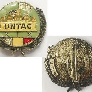 CAM502. FRENCH ETAT-MAJOR de UNTAC enamel pocket badge