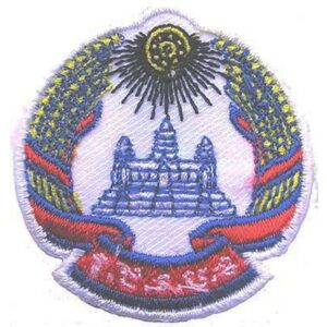 CAM602 CAMBODIA – KPNLAF HAT BADGE, cotton woven