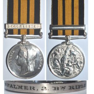 CM0018. ASHANTEE MEDAL 1874 clasp COOMASSIE – Rifle Brigade