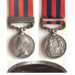 CM0035. INDIA G.S. bar WAZIRISTAN 1894-5 - Sepoy 15th Infy.