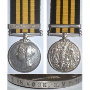 CM0042. EAST & WEST AFRICA 1887 bar WITU 1890 - HMS Redbrest