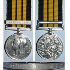 CM0043. EAST & WEST AFRICA 1897 bar GAMBIA 1894 - HMS Raleigh