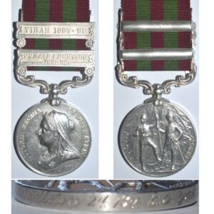 CM0045. I.G.S. 1895 2 clasps - Pte. Middleton, 2/ K.O.Y.L.I.