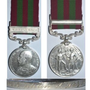 CM0046. I.G.S. 1895 EVIIR clasp WARISTAN 1901-02 - S.Waz.Militia