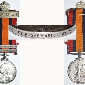 CM0056. QUEEN’S SOUTH AFRICA, two clasps - Wiltshire Regt.
