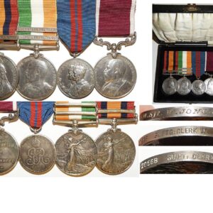CM0064. FOUR, QSA, KSA, Coro 1911 & Army L/S G/C - RE