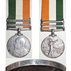 CM0071. KING'S SOUTH AFRICA MEDAL 1902, 2 bars -  Dvr. RFA