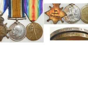 CM0191. SOUTH AFRICA 1914/15 STAR TRIO, bi-lingual Victory Medal