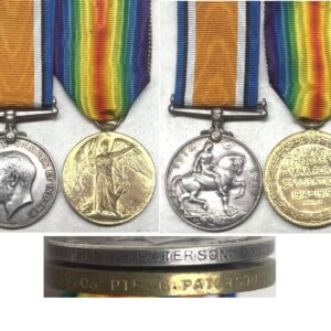 CM0222. WAR & VICTORY MEDAL PAIR - 39303 PTE. G PATERSON, NZEF