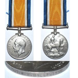 CM0257. 1914/20 WAR MEDAL - 188944 S/SGT. W.W. BALLANTYNE, NZEF