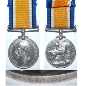 CM0266. 1914/20 WAR MEDAL - CAPT. M.M.RUSSELL - Doctor, RAMC