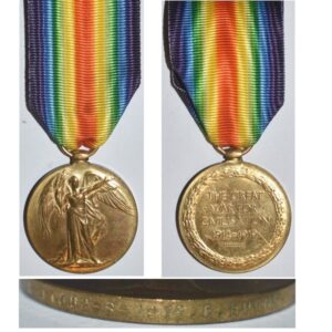 CM0284. 1914/19 VICTORY MEDAL - DEAL 11582-S- PTE. E,BURNS RM