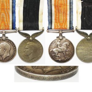 CM0357. WWI/WWII PAIR – 25/1071 RFLM. A.N.BARRETT, NZEF