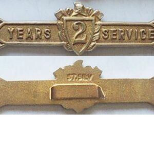 ESA146. UFBA 2 YEARS SERVICE clasp, Silver gilt