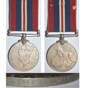 CM0473a. 1939-45 WAR MEDAL – 169856 L.H.REES