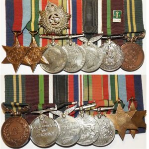 CM0518. WWII PACIFIC & FRONTIERSMEN GROUP OF SEVEN
