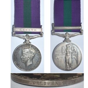 CM0574. G.S.M. 1918-62 GVIR clasp MALAYA – SPECIMEN