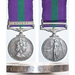 CM0579. G.S.M. 1918-62 EIIR clasp MALAYA – Wilson, NZ Regt.