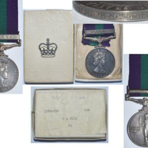 CM0587. G.S.M. 1918-62 EIIR clasp CYPRUS – Hume R.A.