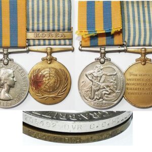 CM0610. BRITISH & UN KOREA PAIR - 206492 DVR C.C. HILL RNZASC