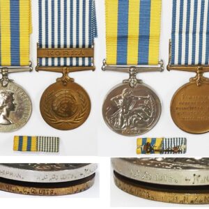 CM0611. BRITISH & UN KOREA PAIR - MIDSHIPMAN A.C.COUTTS, RNZN
