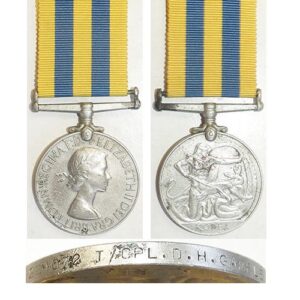 CM0615. KOREA MEDAL 1953 – 204072 T/CPL.D.H.GAMBLE