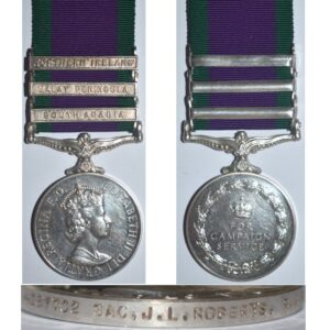 CM0629. GSM 1962 Three clasps - SAC Roberts, RAF