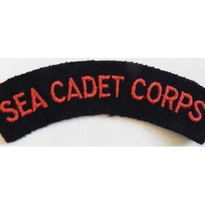 CST066. SEA CADET CORPS red woven on black wool