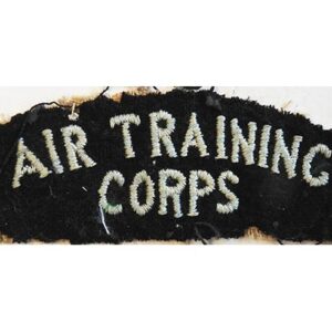 CST078. AIR TRAINING CORPS, light blue woven on black wool