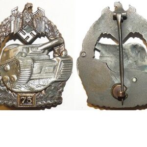 CY024. Copy PANZER ASSAULT BADGE IN BRONZE for 75 engagements