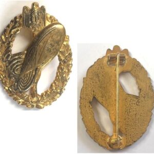 CY034. COPY ARMY BALOON OBSERVERS BADGE IN GOLD, Rudolf Souval
