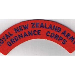 CST048. ROYAL N.Z. ARMY ORDNANCE CORPS, blue on red