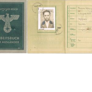 DOC022. DEUTSCHES REICH ARBEITSBUCH FUR AUSLANDER, Gera 1944