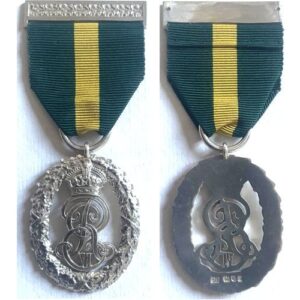 ESA025. VOLUNTEER DECORATION EVIIR centre, silver hallmarked